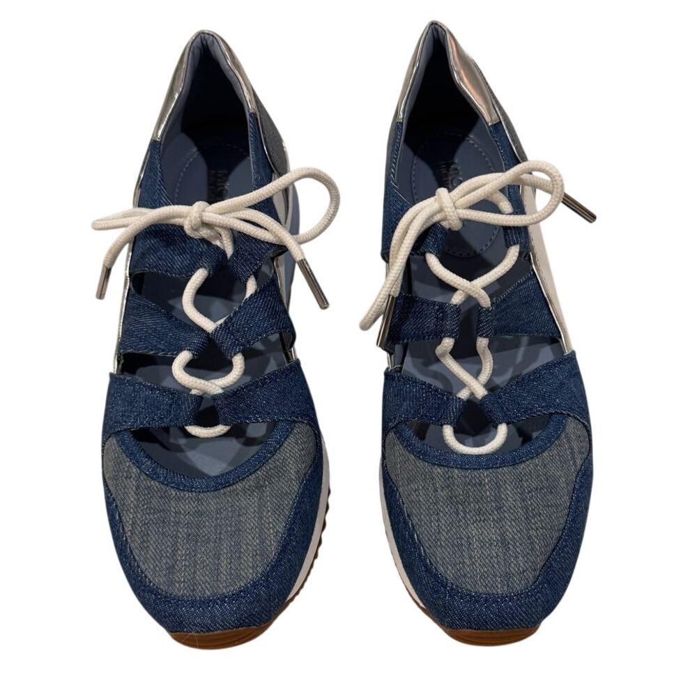 *DS23 MICHAEL KORS Women's Liv Trainer Sneakers Denim Size 6